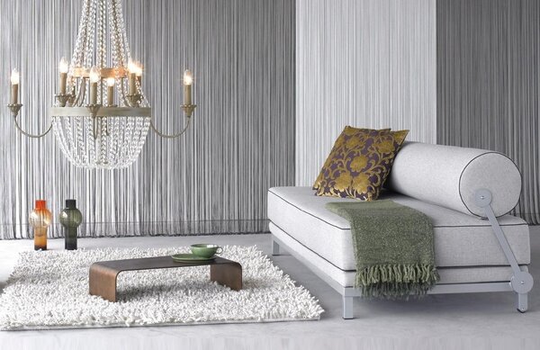 Světle šedá čalouněná dvoumístná rozkládací pohovka Softline Sleep 204 cm