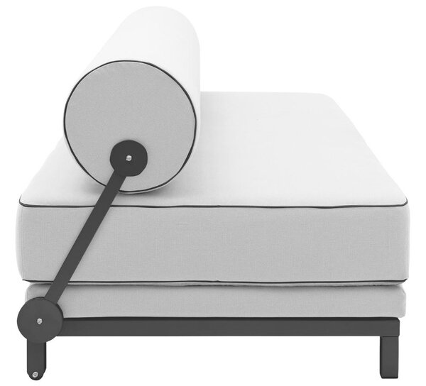 Světle šedá čalouněná dvoumístná rozkládací pohovka Softline Sleep 204 cm
