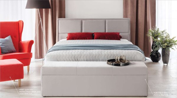 Hauss Moderní postel Costa (mnoho velikostních variant) Odstín postele: Potah skupiny I, Úložný prostor: MEDIUM kostra bez úložného prostoru, Rozměr matrace: 200 x 200 cm