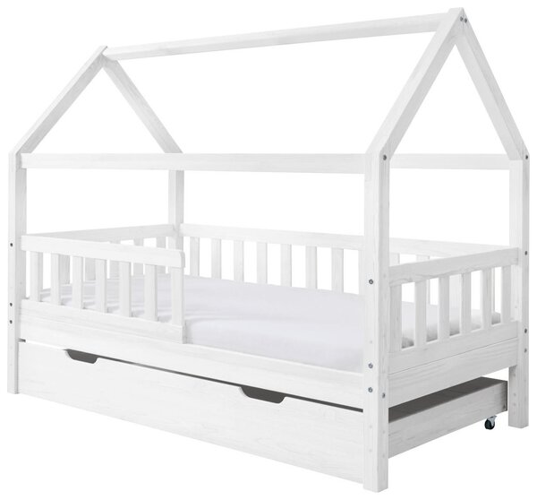 DĚTSKÁ POSTEL SE STŘÍŠKOU, 80/160 cm, bílá MID.YOU - Online Only dětské postele, Online Only