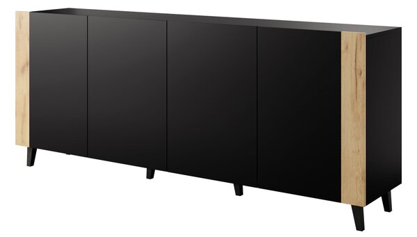 Skříňka do obývacího pokoje Ezrunis, Barva: bílá / bílá + dub craft 5903211210464