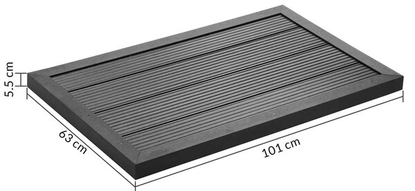 Deuba Sprchová rohož 101x63x5,5cm - antracit