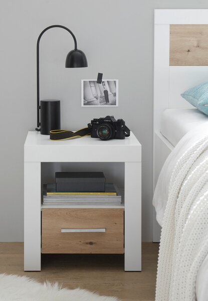 POKOJ PRO MLÁDEŽ, 120/200 cm bílá, dub artisan Xora - Dětské postele, Online Only
