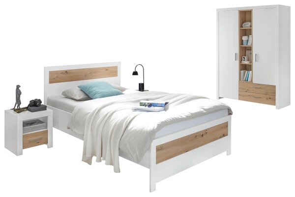POKOJ PRO MLÁDEŽ, 120/200 cm bílá, dub artisan Xora - Dětské postele, Online Only