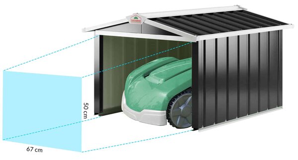 Deuba Garáž pro robotickou sekačku 86x100x63 cm - antracit