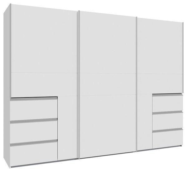 SKŘÍŇ S POSOUVACÍMI DVEŘMI, bílá, 270/200/61 cm Carryhome - Šatní skříně, Online Only