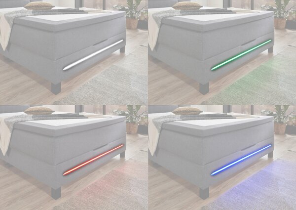 POSTEL BOXSPRING, 140/200 cm, antracitová Carryhome - Postele s úložným prostorem, Online Only