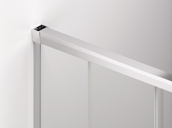 Ronal CADURA CAS2 posuvné sprchové dveře 110 cm Šířka: 1100 mm, Profil: Bílá, Sklo: Hladké čiré