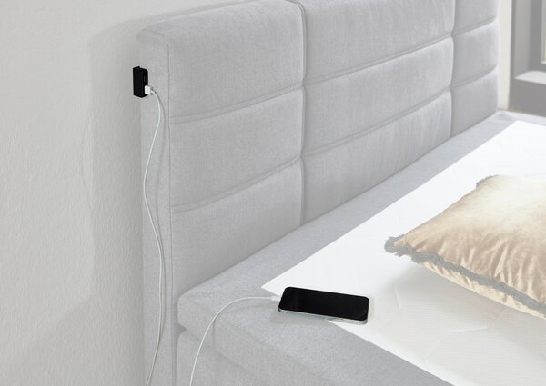 POSTEL BOXSPRING, 140/200 cm, antracitová Carryhome - Postele s úložným prostorem, Online Only