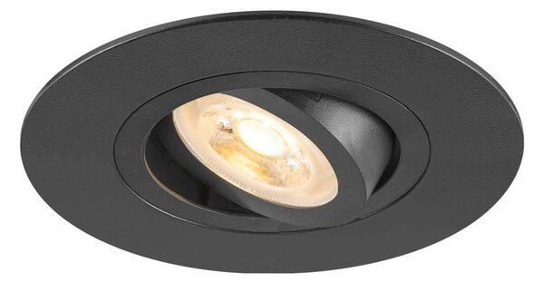 BIG WHITE SLV NEW TRIA 75 XL stropní vestavné svítidlo, kulaté, max. 10W, GU10, černá 1007625