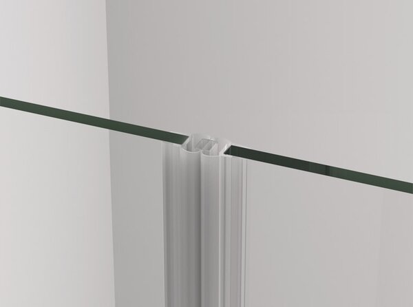 Ronal CADURA CA2C dvoukřídlé sprchové dveře 75 cm Šířka: 750 mm, Profil: Bílá, Sklo: Hladké čiré
