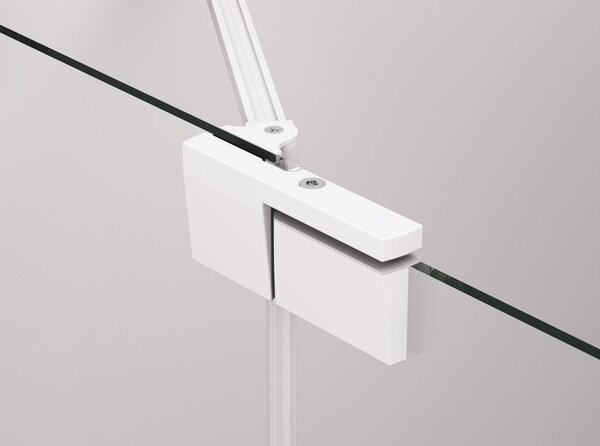 Ronal CADURA CA13 jednokřídlé sprchové dveře 90 cm Šířka: 900 mm, Profil: Bílá, Sklo: Hladké čiré
