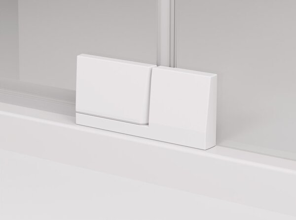 Ronal CADURA CA13 jednokřídlé sprchové dveře 90 cm Šířka: 900 mm, Profil: Bílá, Sklo: Hladké čiré