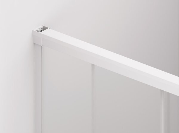 Ronal CADURA CAS2 posuvné sprchové dveře 110 cm Šířka: 1100 mm, Profil: Bílá, Sklo: Hladké čiré
