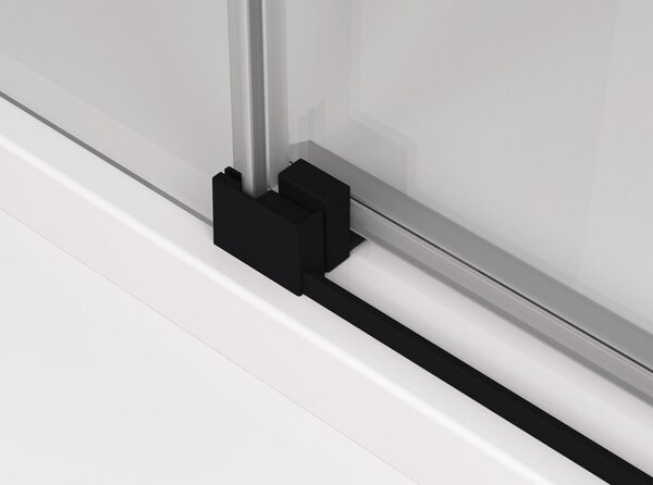 Ronal CADURA CAS2 posuvné sprchové dveře 110 cm Šířka: 1100 mm, Profil: Bílá, Sklo: Hladké čiré