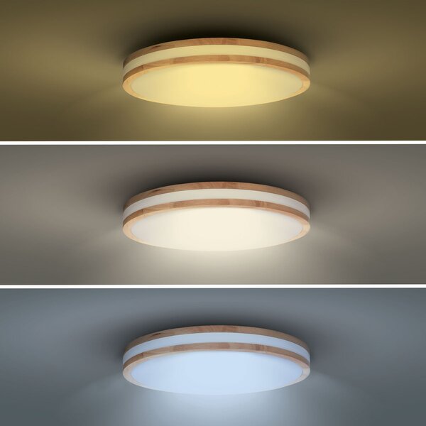 SOLIGHT LED stropní osvětlení WOODY 25W 1350lm 3CCT IP20 29cm