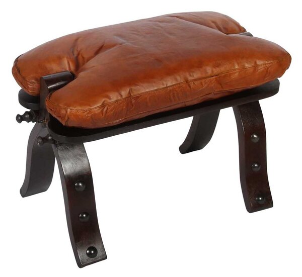 Orientální kožená židle "Sadia" Karamel