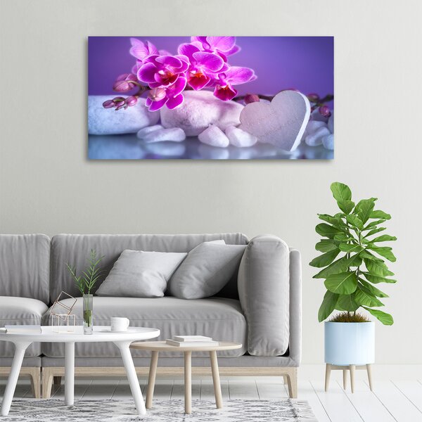 Foto obraz canvas Orchidej a srdce oc-82482729
