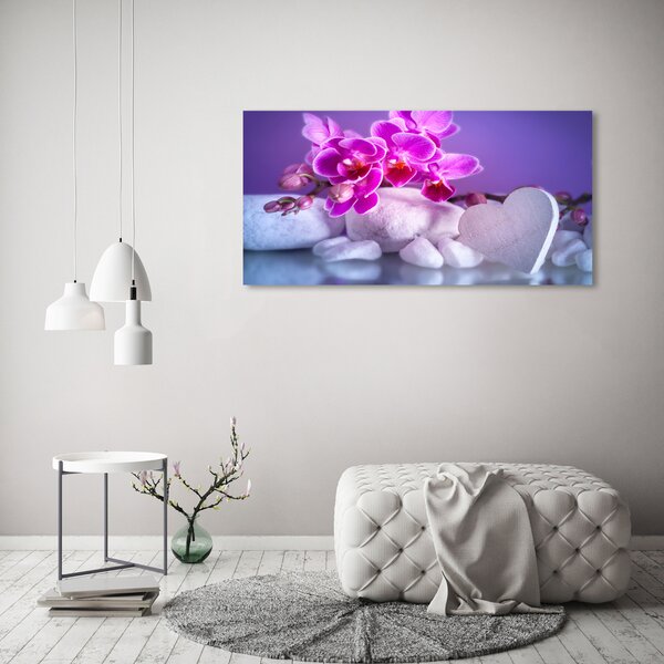 Foto obraz canvas Orchidej a srdce oc-82482729