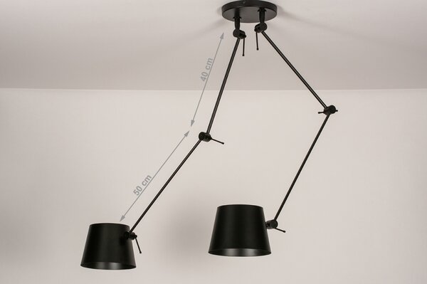 Závěsné designové svítidlo nad stůl Snap Wall Charlenne Black Duo (LMD)