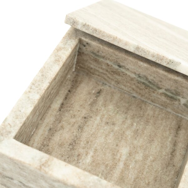By-Boo Béžový mramorový úložný box Shari 16 x 16 cm