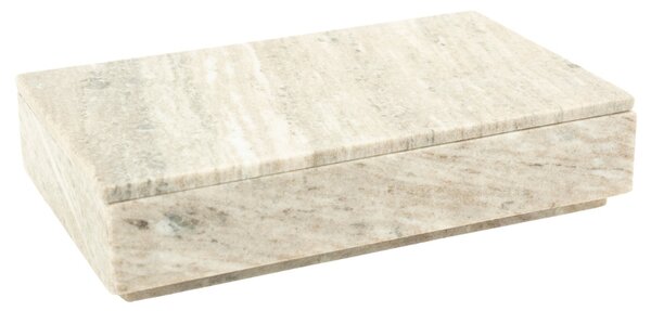 By-Boo Béžový mramorový úložný box Shari 30 x 18 cm
