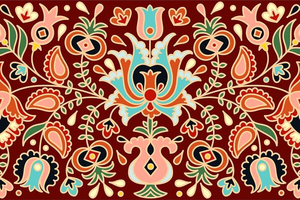 Tapeta lidový ornament