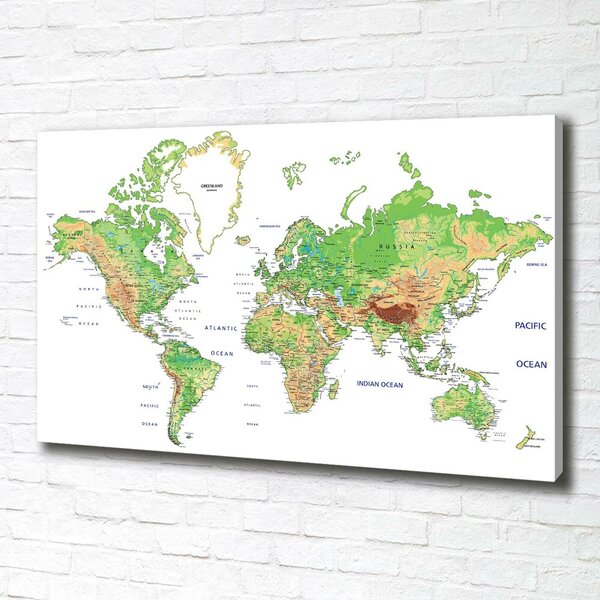 Moderní fotoobraz canvas na rámu Mapa světa oc-82821199