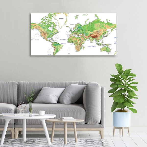 Moderní fotoobraz canvas na rámu Mapa světa oc-82821199