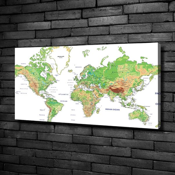 Moderní fotoobraz canvas na rámu Mapa světa oc-82821199