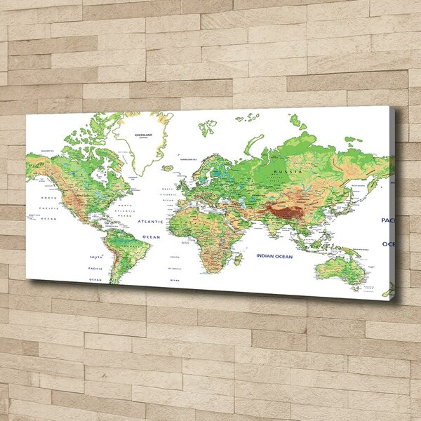 Moderní fotoobraz canvas na rámu Mapa světa oc-82821199