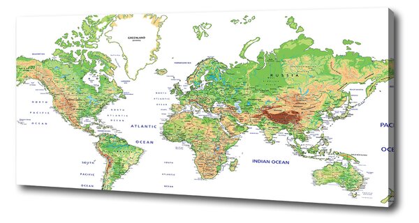 Moderní fotoobraz canvas na rámu Mapa světa oc-82821199
