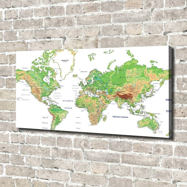 Moderní fotoobraz canvas na rámu Mapa světa oc-82821199