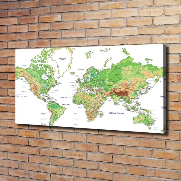Moderní fotoobraz canvas na rámu Mapa světa oc-82821199
