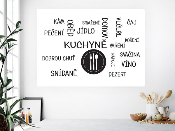 Kuchyně samolepka na zeď šíře 45 cm