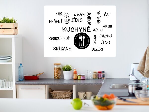 Kuchyně samolepka na zeď šíře 45 cm