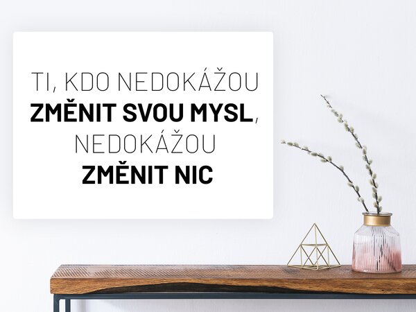 Změnit mysl motivační samolepka na zeď šíře 45 cm