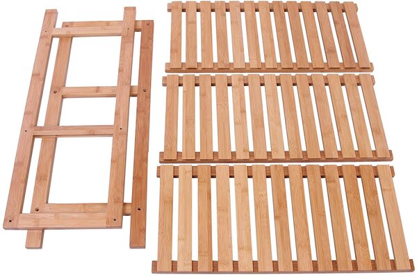 SONGMICS Bambusový regál 3 police přírodní 60x66 cm