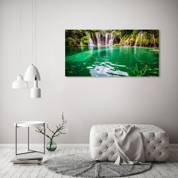 Foto obraz sklo tvrzené Plitvické jezero osh-83128904