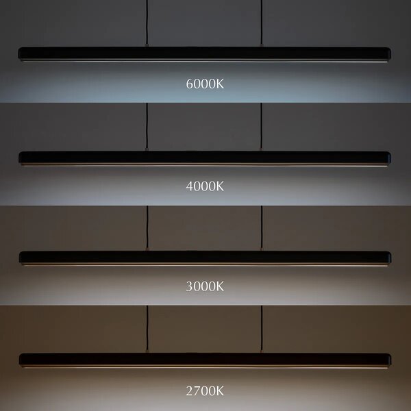 Umage Závěsné LED linearní svítidlo Hazel Branch, 40W, d. 150 cm, 2700-6000K Barva: Černá-mosaz