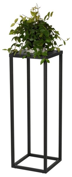 Kovový stojan na rostliny. Květinový záhon 70 cm v půdním stylu - Černá (Versanis)