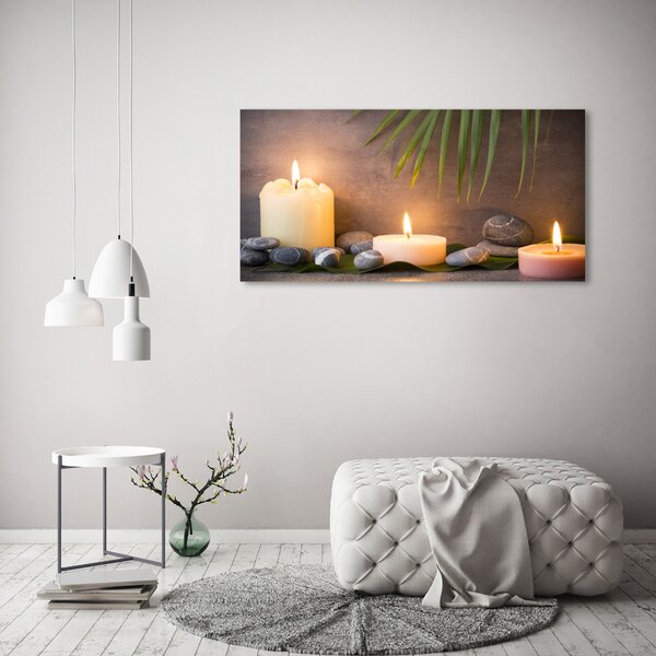 Foto obraz sklo tvrzené Plající svíce osh-83368603