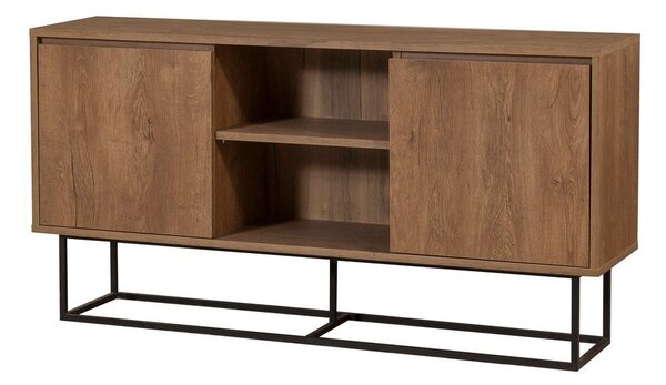 Nízká komoda v dekoru ořechu v přírodní barvě 140x72 cm Rodez – Kalune Design