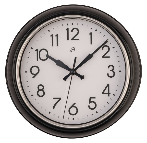 AURIOL® Retro nástěnné hodiny, Ø 24 cm (černá) (100355843001)