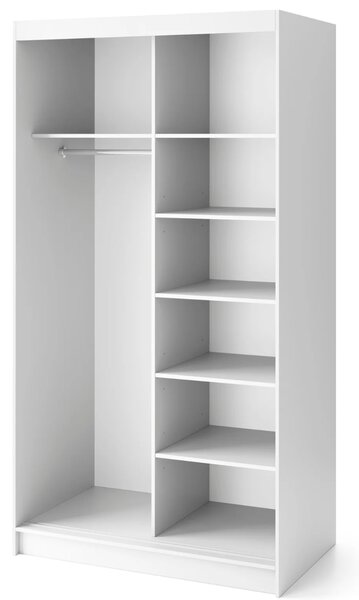 Šatní skříň s posuvnými dveřmi 120 cm SELIORA - bílá