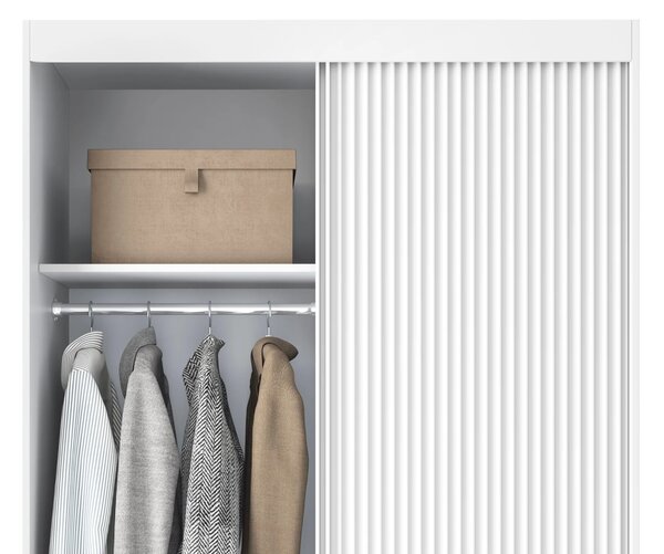Šatní skříň s posuvnými dveřmi 120 cm SELIORA - bílá