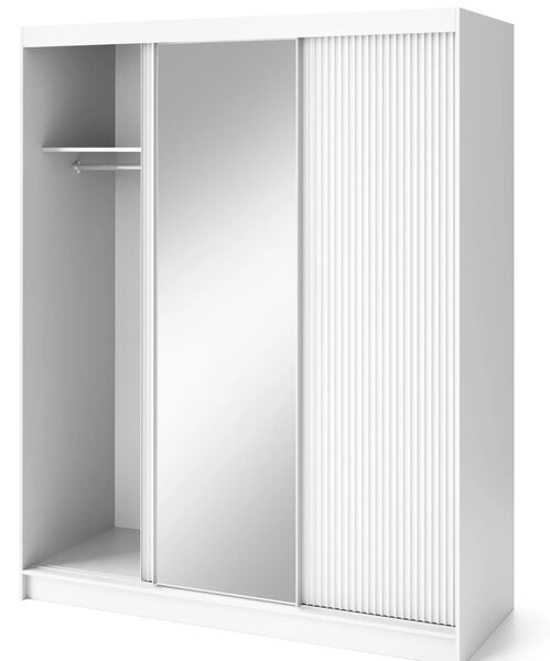 Zrcadlová skříň s posuvnými dveřmi 180 cm SELIORA - bílá