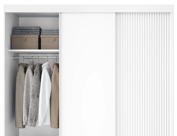 Šatní skříň s posuvnými dveřmi 180 cm SELIORA - bílá