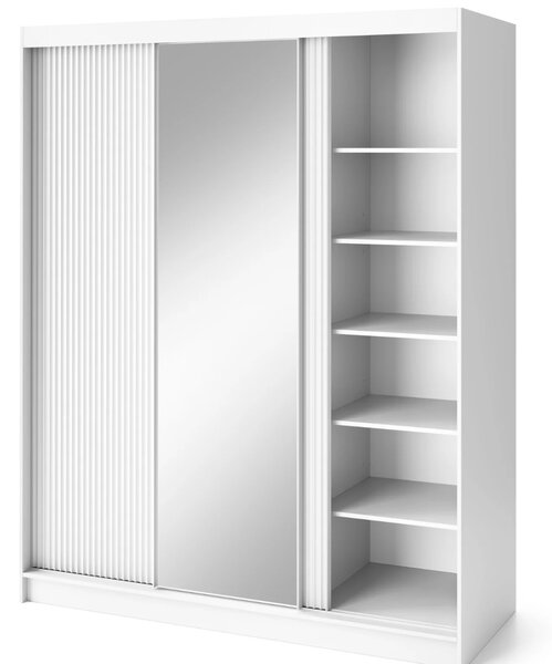 Zrcadlová skříň s posuvnými dveřmi 180 cm SELIORA - bílá