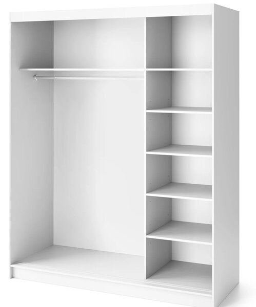 Zrcadlová skříň s posuvnými dveřmi 180 cm SELIORA - bílá